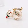 Crystal snowman - broochBrooches