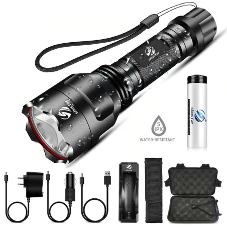 T6 - LED flashlight - 5 lighting modes - waterproofTorches