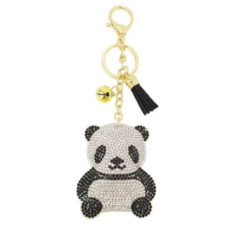 Kristallen panda / kwastje - sleutelhangerSleutelhangers