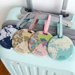 Wereldkaart - ID/adreshouder - bagagelabel - reisaccessoiresOutdoor & Kamperen