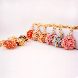 Hollow out flower ball - keychainKeyrings