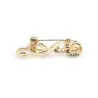 Gold music note / microphone - broochBrooches