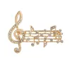 Crystal music notes broochBrooches