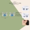 Crab shape earrings - blue crystal - 925 sterling silverEarrings