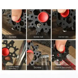 23-in-1 multi-tool - fidget spinner - bottle opener - wrench - stainless steel snowflakeFidget Spinner
