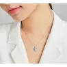 Blauwe schildpad ketting - 925 sterling zilverHalskettingen
