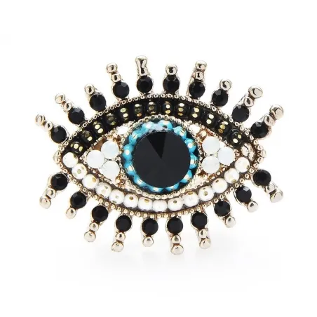 Groot blauw oog - kristallen brocheBroches