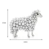 Schaap broche met parelsBroches