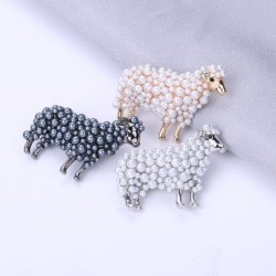 Sheep brooch with pearlsBrooches