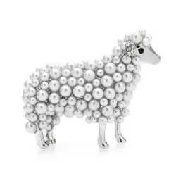 Sheep brooch with pearlsBrooches