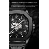 CHENXI - automatisch mechanisch quartz horloge - waterdicht - skeleton design - zilver/zwartHorloges