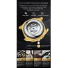 CHENXI - automatisch mechanisch quartz horloge - waterdicht - skeleton design - zilver/zwartHorloges