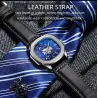 CHENXI - automatisch mechanisch quartz horloge - waterdicht - skeleton design - zilver/zwartHorloges