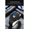CHENXI - automatisch mechanisch quartz horloge - waterdicht - skeleton design - zilver/zwartHorloges