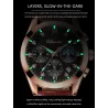 CHENXI - sports Quartz watch - waterproof - leather strap - black / rose goldWatches
