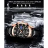CHENXI - sports Quartz watch - waterproof - leather strap - black / rose goldWatches