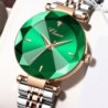CHENXI - luxe Quartz horloge - rosé goud - edelstaal - waterdicht - groenHorloges