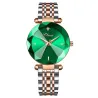 CHENXI - luxe Quartz horloge - rosé goud - edelstaal - waterdicht - groenHorloges