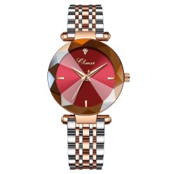 CHENXI - luxe Quartz horloge - rosé goud - edelstaal - waterdicht - roodHorloges