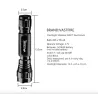 Q5 T6 - 5000lm - LED zaklamp - 18650 batterij - USB lader - rood lichtZaklampen