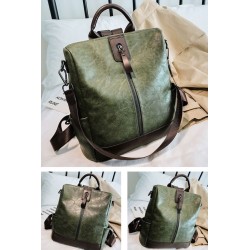 Vintage leather backpack - shoulder bag - large capacityBackpacks