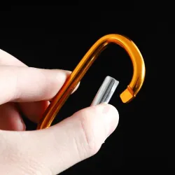 Metalen karabijnhaak - sleutelhanger - clip-lock gesp - D-vorm - 10 stuksSleutelhangers