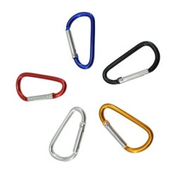 Metalen karabijnhaak - sleutelhanger - clip-lock gesp - D-vorm - 10 stuksSleutelhangers
