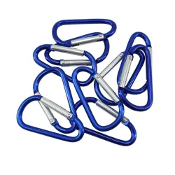 Metalen karabijnhaak - sleutelhanger - clip-lock gesp - D-vorm - 10 stuksSleutelhangers
