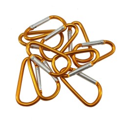 Metalen karabijnhaak - sleutelhanger - clip-lock gesp - D-vorm - 10 stuksSleutelhangers