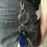 Intrekbare staaldraad - elastische ketting - roestvrijstalen sleutelhangerSleutelhangers