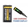 OKCELL - lithium battery - rechargeable - USB - 9V - 800 mAhBattery