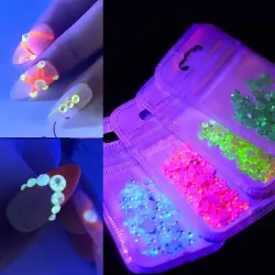 Lichtgevende kristallen - strass-steentjes nageldecoratie - gemengde matenNagellak