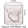 Drinkglas - skull design - dubbele bodem - voor wodka/wijn/koffie - 25 mlBar producten