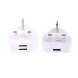 Universal wall charger - with 1 - 2 USB port - UK plugOpladers