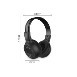 Zealot B570 - Bluetooth-hoofdtelefoon - headset - LCD-scherm - micro-SD-slot - microfoon - ruisonderdrukkingHeadsets
