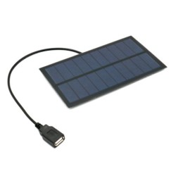 USB solar battery charger - 5V - 2W - 400mAOpladers