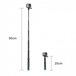 Uitschuifbare handheld selfiestick - telescopische paal - aluminiumlegering - voor GoPro / Xiaoyi / SJCAMSelfie sticks