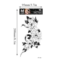 Zwarte rozen / bloemen - tijdelijke tattoo - stickerStickers