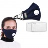 Beschermend gezicht / mond gezichtsmasker - PM25 actieve koolstoffilter - luchtventielMondmaskers
