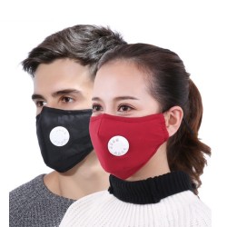 Beschermend gezicht / mond gezichtsmasker - PM25 actieve koolstoffilter - luchtventielMondmaskers