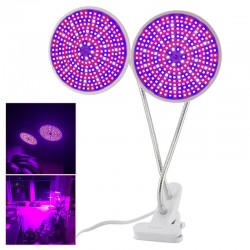 Plant grow lamp - dual head - hydroponic - full spectrum - with desk clip - 290 LED - E27Grow Lights