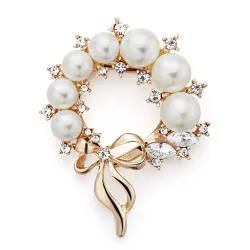 Kristallen bloem met strass - elegante brocheBroches
