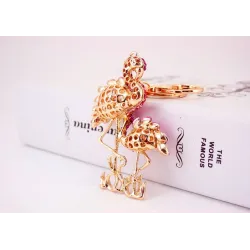 Kristallen flamingo - sleutelhangerSleutelhangers