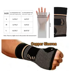 Professional wristband - elastic glove - pressure - pain relief - copper fiberMassage