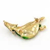 Groen blad / parels / kristallen - elegante brocheBroches