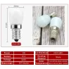 3W - E14 - AC 220V - LED - koelkastlamp - 2 stuksE14