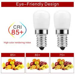 3W - E14 - AC 220V - LED - koelkastlamp - 2 stuksE14