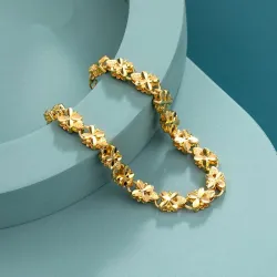 Geluksklavertje vier - gouden armbandArmbanden