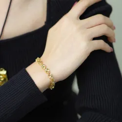 Geluksklavertje vier - gouden armbandArmbanden