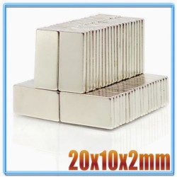 N35 - neodymium magneet - sterk blok - 20mm * 10mm * 2mmN35